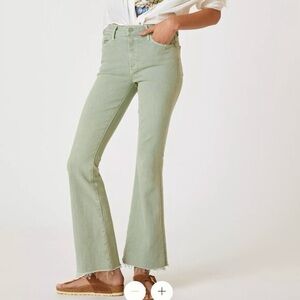 MOTHER Weekender Fray in Iceberg Green, Size 24